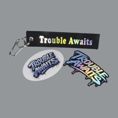 Set - 2 stickers and 1 keytag